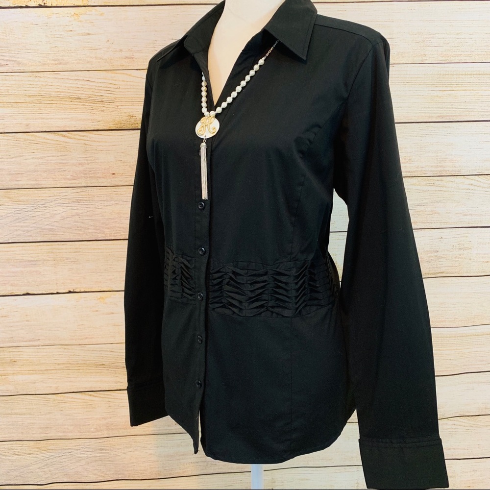 Black Button Down Larry Levine Shirt